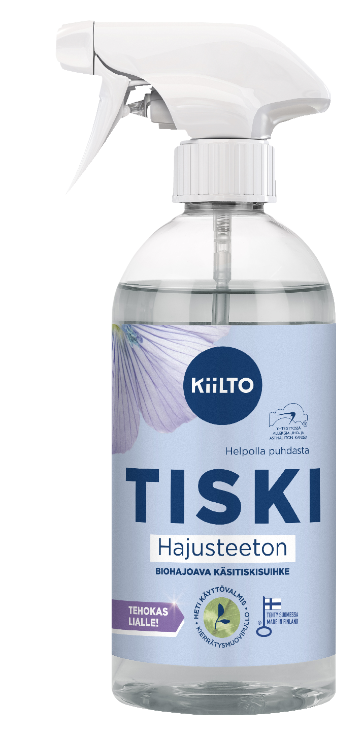 Kiilto hajusteeton käsitiskispray 475ml