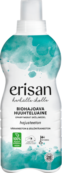 Erisan biohajoava huuhteluaine 850ml hajusteeton