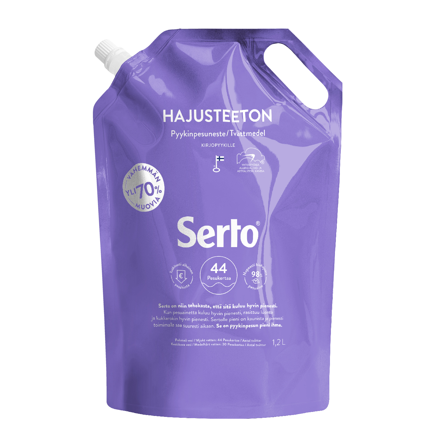 Serto Hajusteeton pyykinpesuneste 1,2L