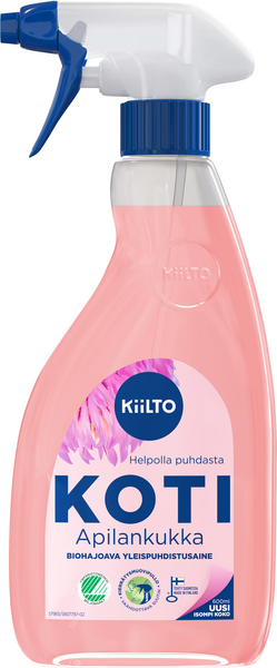 Kiilto Koti biohajoava yleispuhdistussuihke 600ml apilankukka