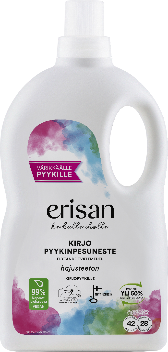 Erisan Kirjo pyykinpesuneste 1,5l biohajoava