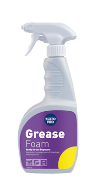 Kiilto Grease Foam 750 ml, käyttövalmis vaahtoava rasvanpoistoaine