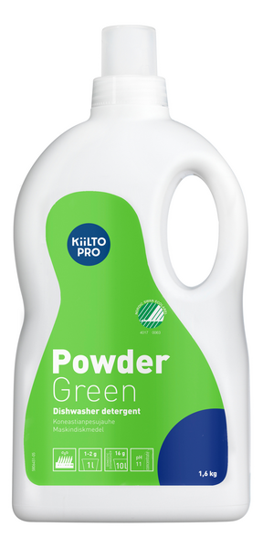 Kiilto Powder Green 1,6kg koneastianpesujauhe