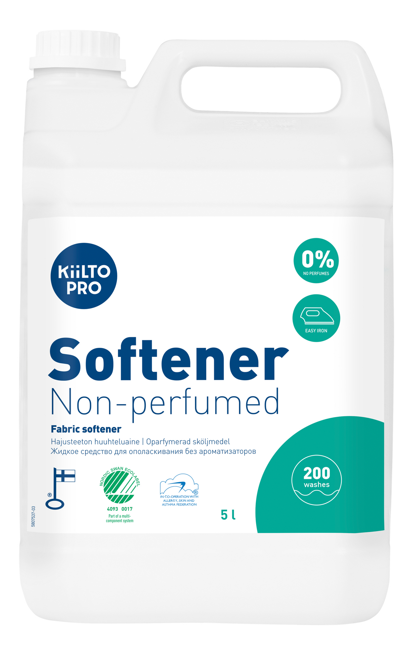 Kiilto Soft Pure hajusteeton huuhteluainetiiviste 5l