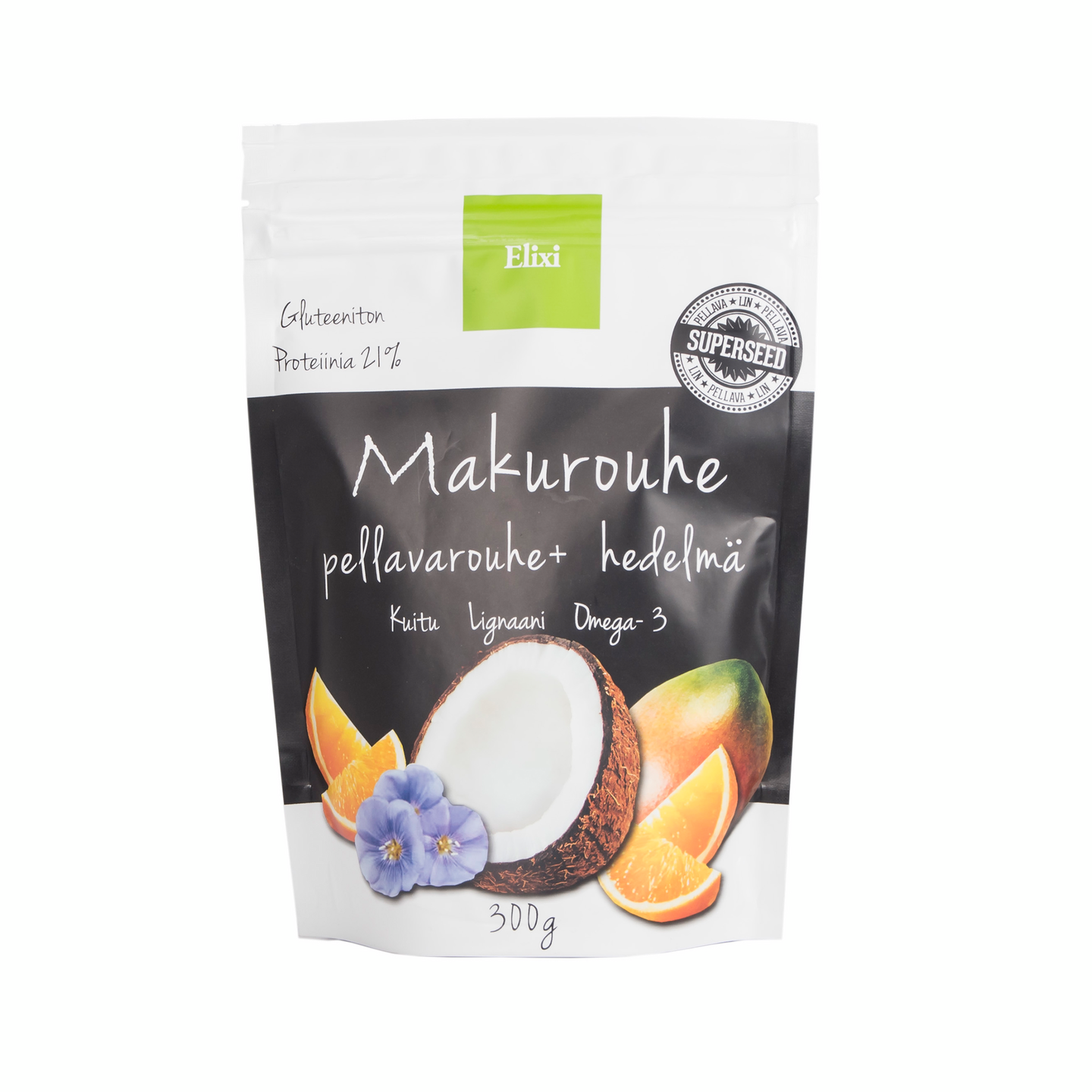 Elixi Makurouhe 300g pellavarouhe + hedelmä