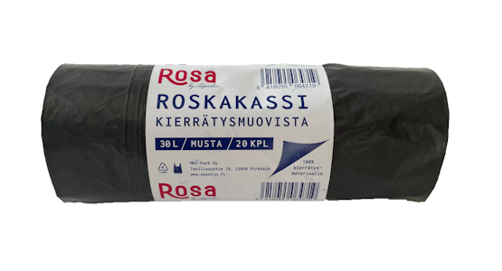 Rosa Roskakassi 30 L musta 20 kpl/rll