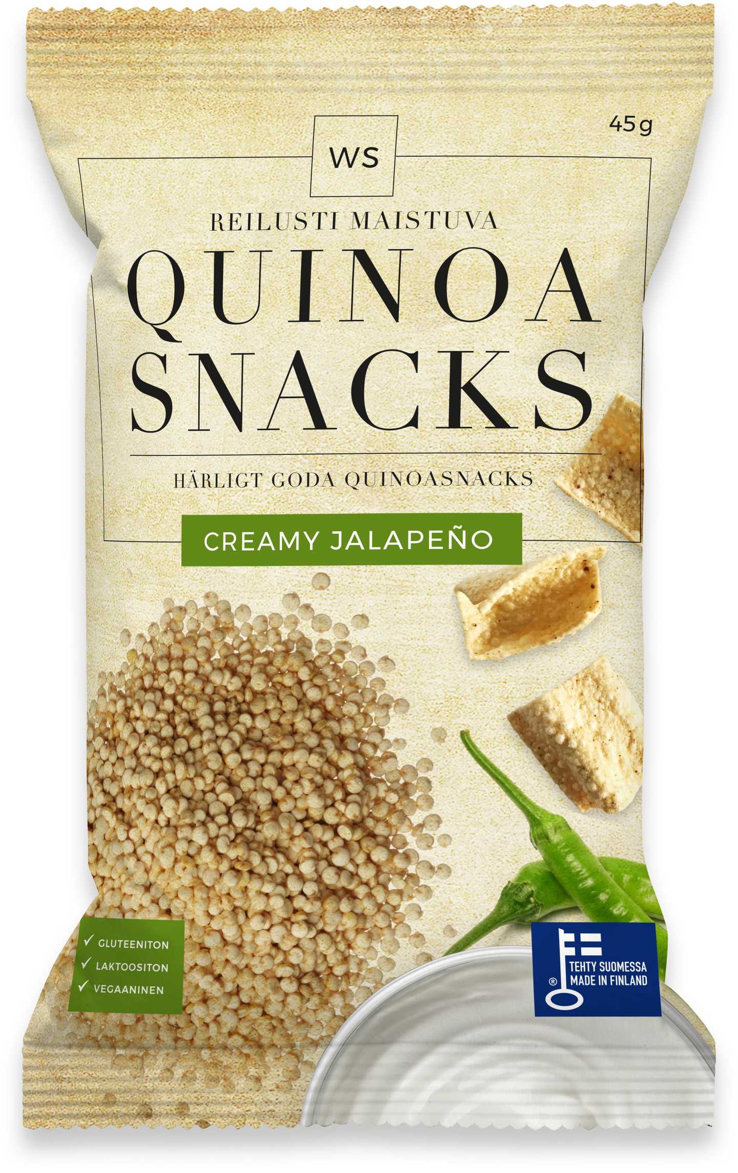WS quinoa snacks 45g creamy jalapeno