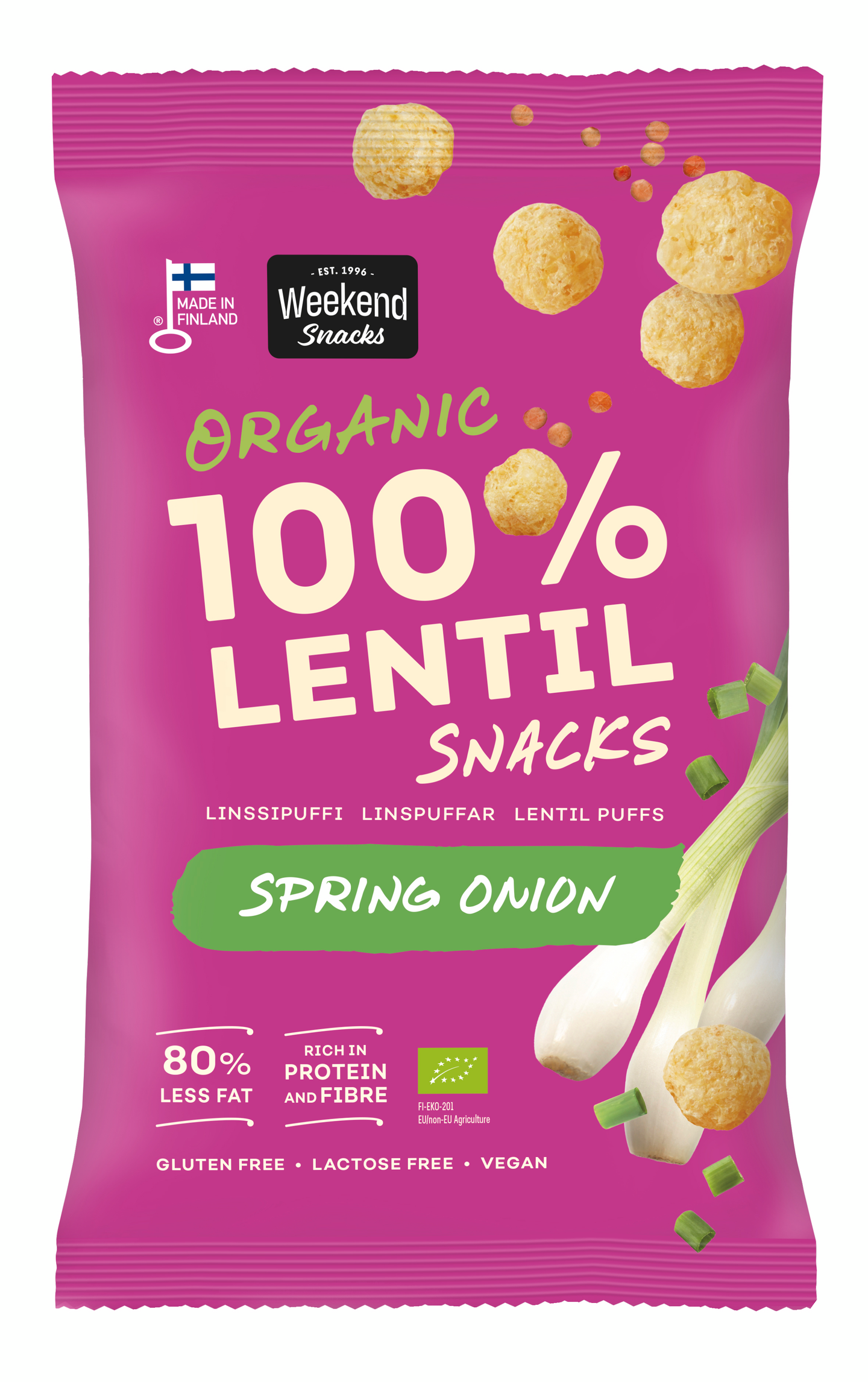 Weekend Linssi Snacks 45g Kevätsipuli Luomu