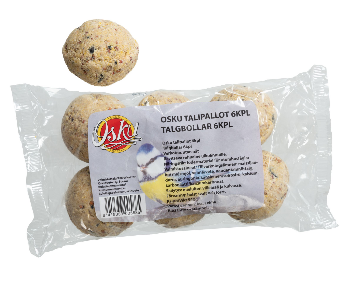 Osku talipallot 6x90g verkoton