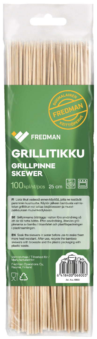 Fredman grillitikku 25cm 100kpl