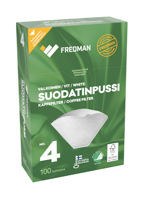 Fredman suodatinpussi 1x4/100 kpl valkoinen