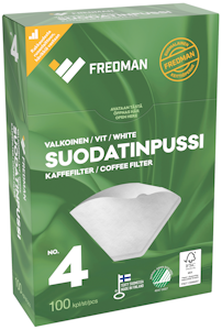 Fredman suodatinpussi 1x4/100 kpl valkoinen