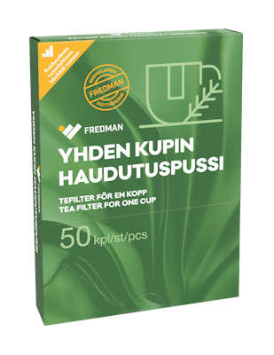 Fredman teenhaudutuspussi 50kpl valkoinen yhdelle kupille