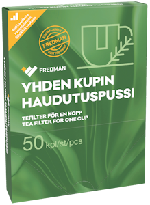 Fredman teenhaudutuspussi 50kpl valkoinen yhdelle kupille