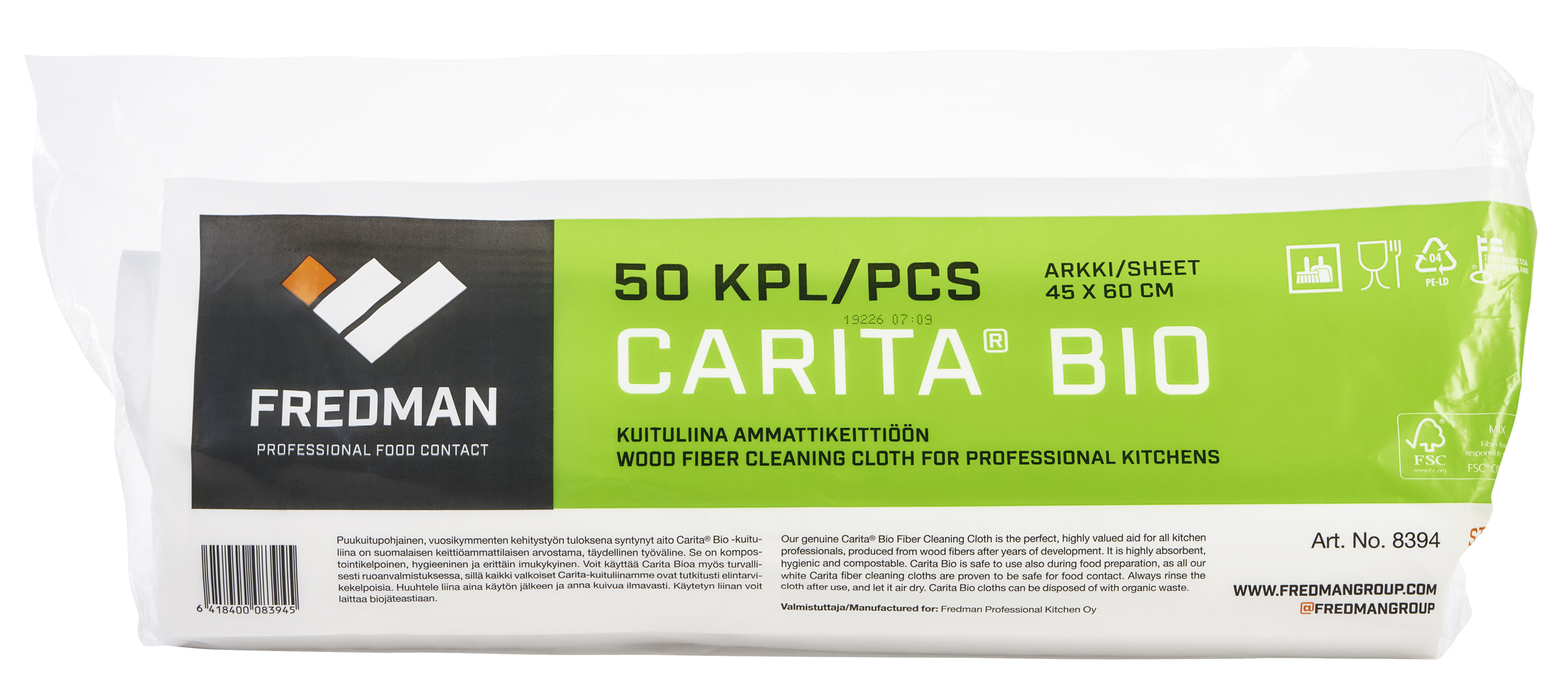 Carita Bio yleisliina 45x60cm 50kpl