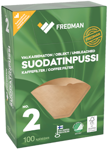 Fredman suodatinpussi  N:o 2 ruskea 100 kpl