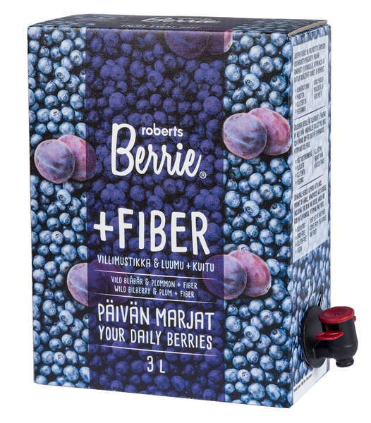 Roberts Berrie+fiber villimustikka & luumu 3l