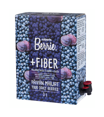 Roberts Berrie+fiber villimustikka & luumu 3l