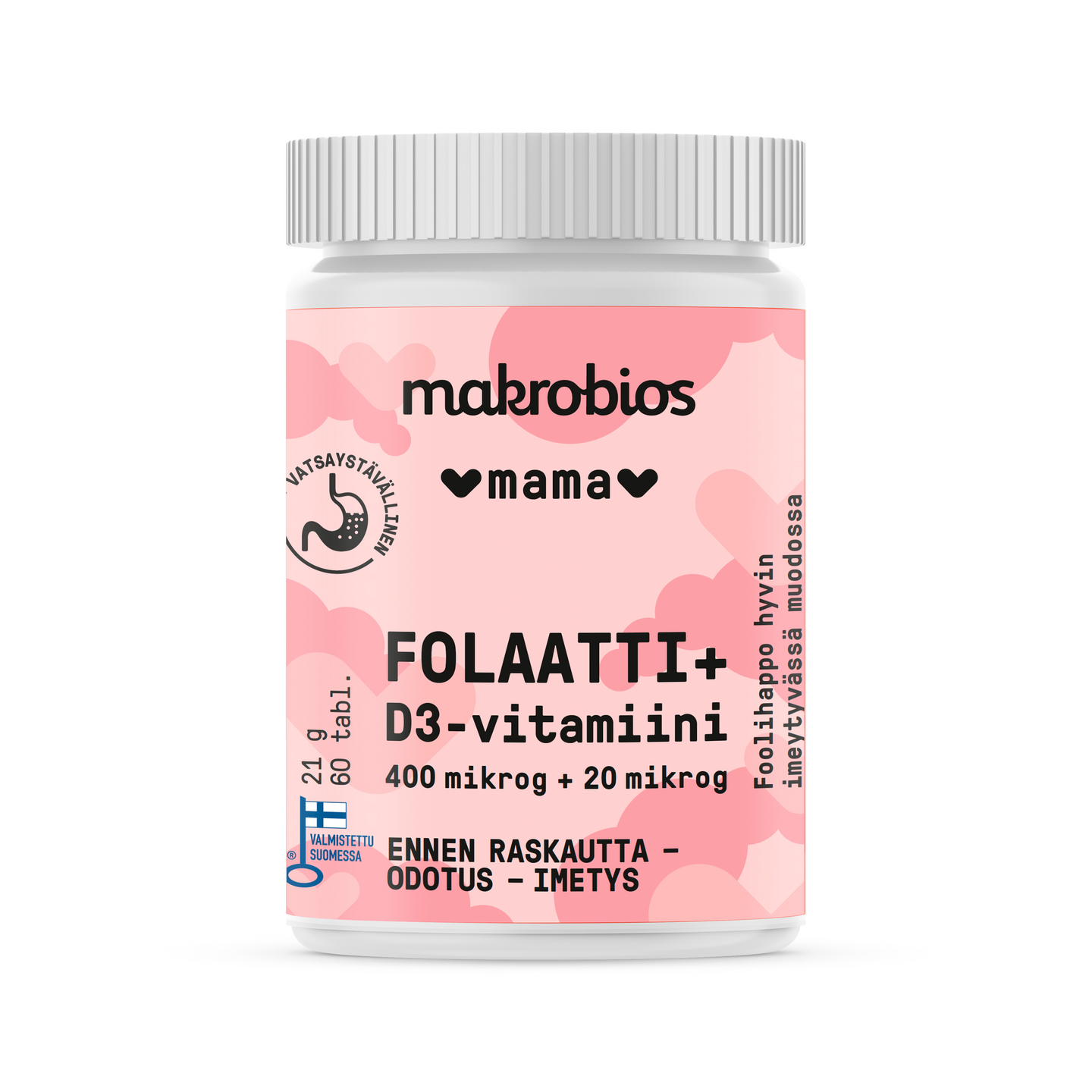 Makrobios Mama Foolihappo +D3 60tabl