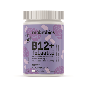 Makrobios B12+folaatti 200mg 60tabl 21g