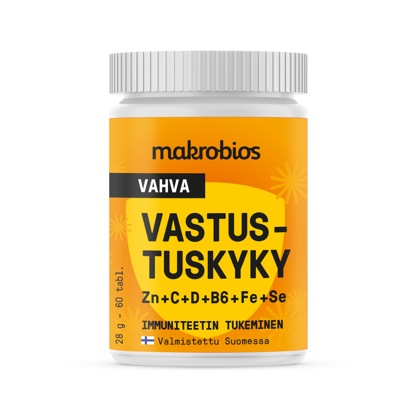 Makrobios Vahva vastustuskyky Zn+C+D+B6+Fe+Se 60 tabl. 28g