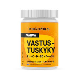 Makrobios Vahva vastustuskyky Zn+C+D+B6+Fe+Se 60 tabl. 28g