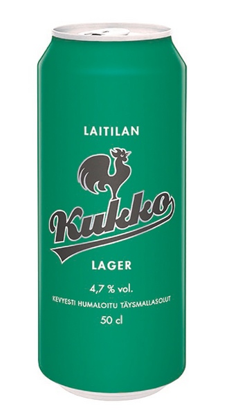 Laitilan Kukko lager olut 4,7% 0,5l gluteeniton