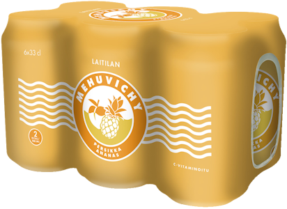 Laitilan Mehuvichy persikka-ananas kivennäisvesi 0,33l 6-pack