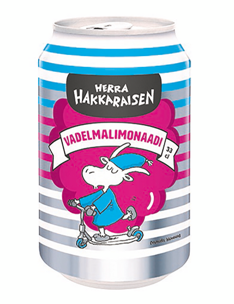 Herra Hakkaraisen vadelmalimon 0,33l