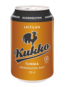 Laitilan Kukko Tumma alkoholiton olut 0,3% 0,33l gluteeniton