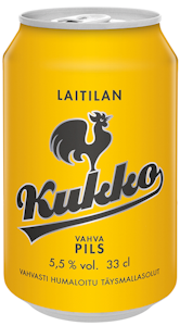 Laitilan Kukko Vahva Pils olut 5,5% 0,33l gluteeniton