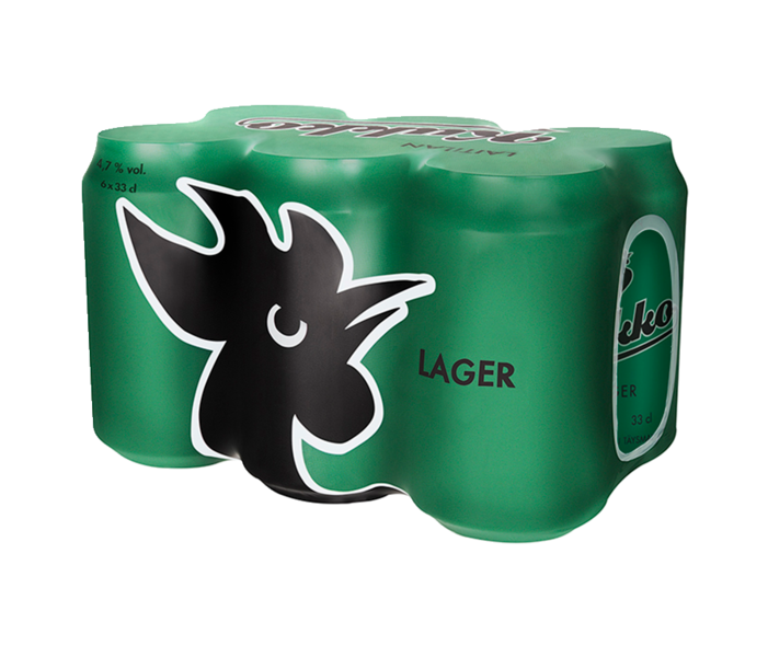 Kukko Lager olut 4,7% 0,33l tlk 6-pack gluteenitonDOLLY