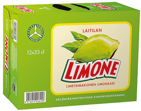 Laitila Limone lemonade with taste of lime 12 x 0,33l