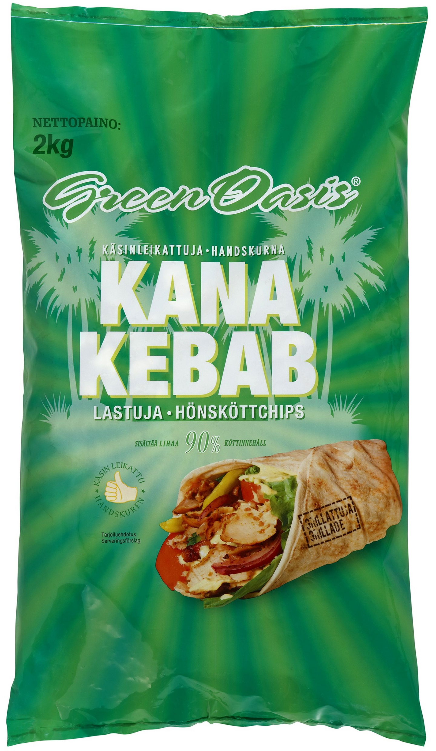 Green Oasis Grillattu Kanakebablastu 2kg pakaste — HoReCa-tukku Kespro