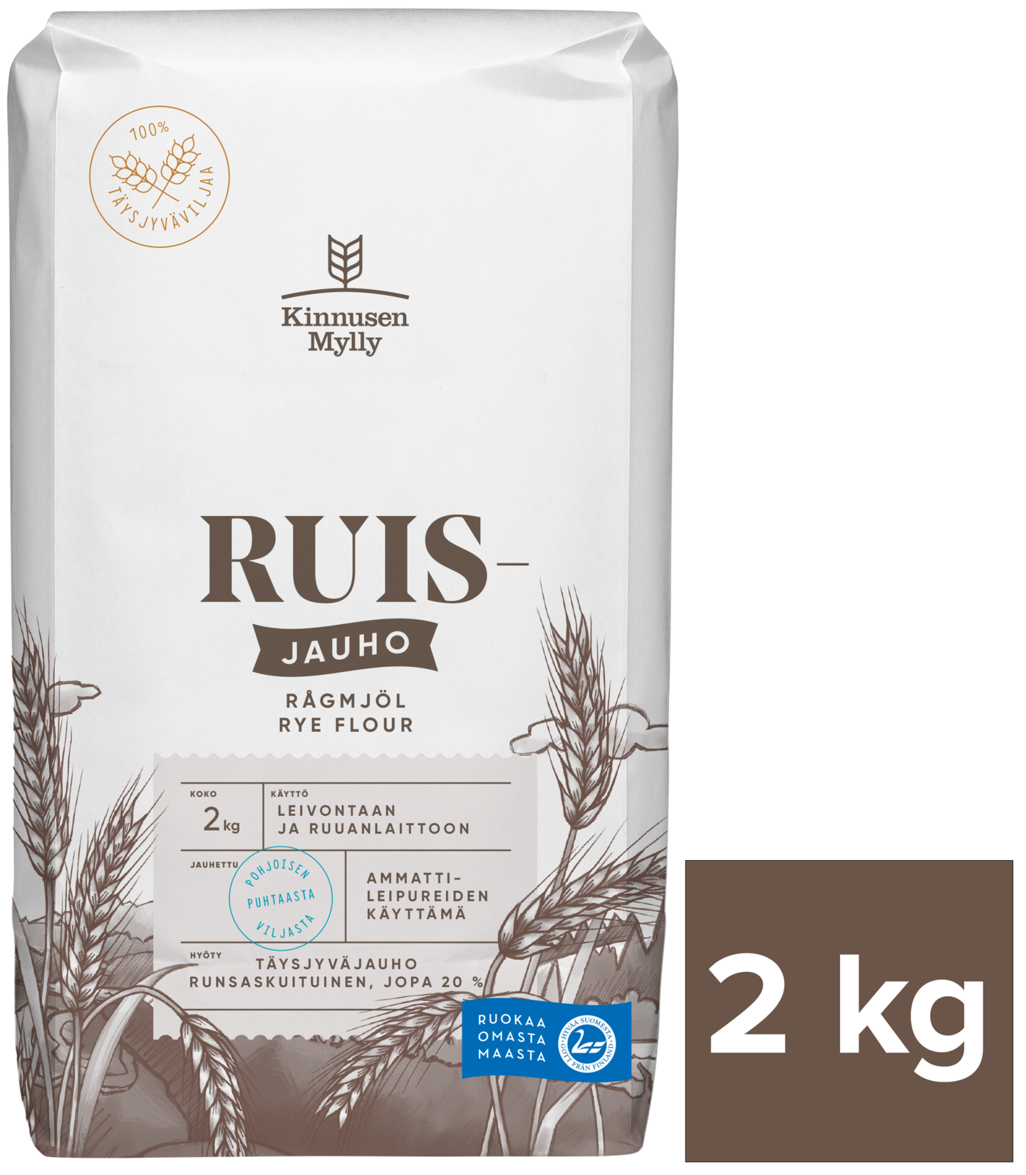 Kinnusen Mylly Ruisjauho 2kg