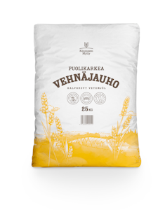 Kinnusen Mylly vehnäjauho 25kg puolikarkea