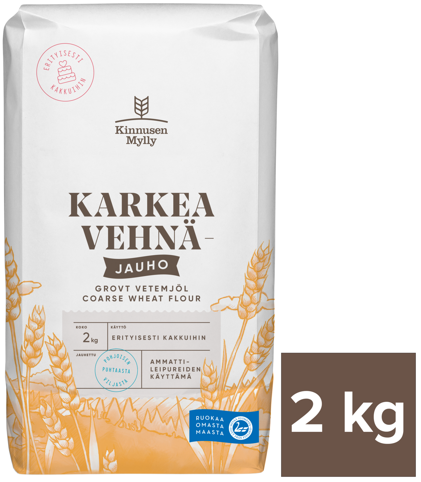 Kinnusen Mylly Vehnäjauho kark 2kg