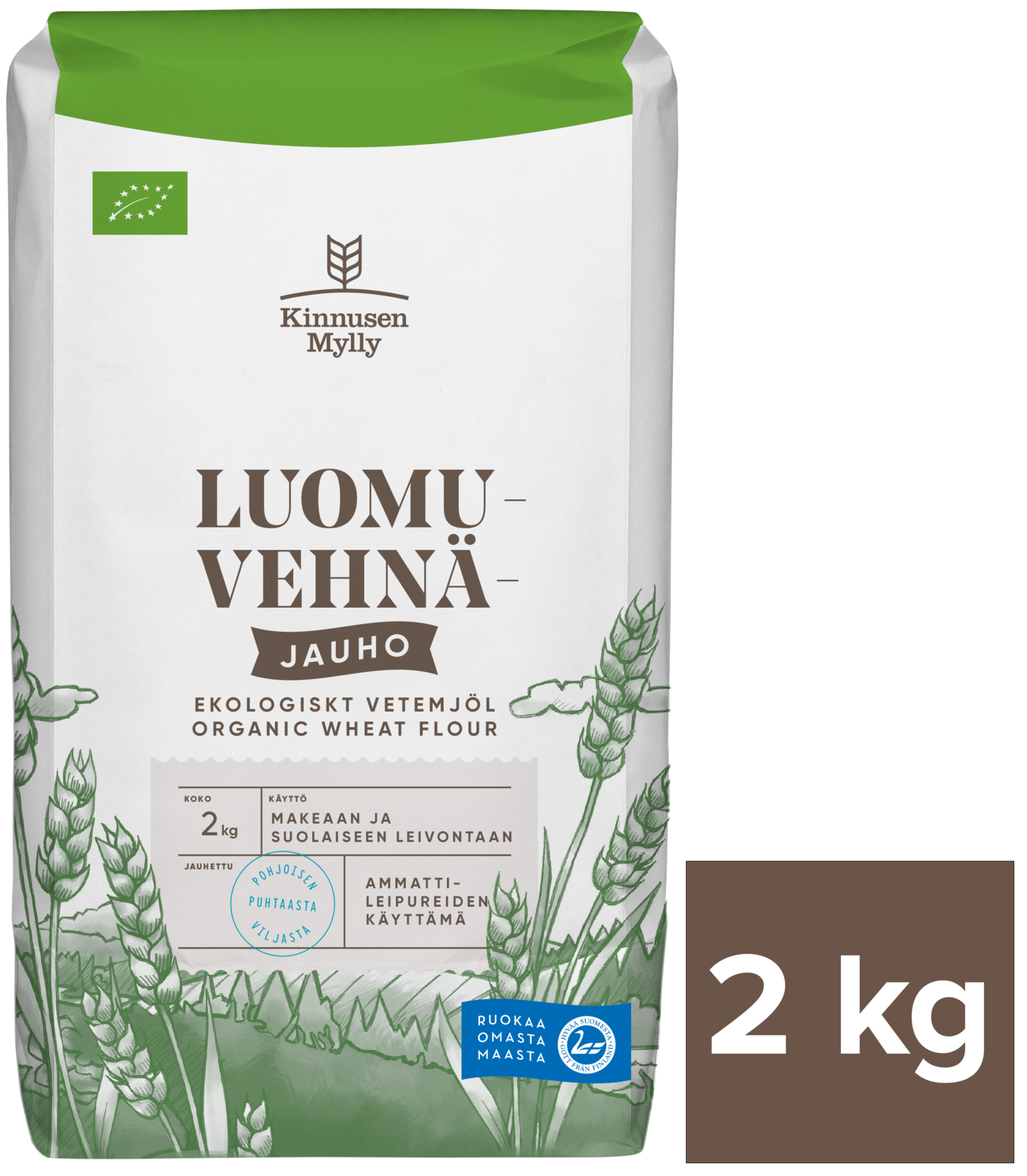 Kinnusen Mylly vehnäjauho 2kg luomu