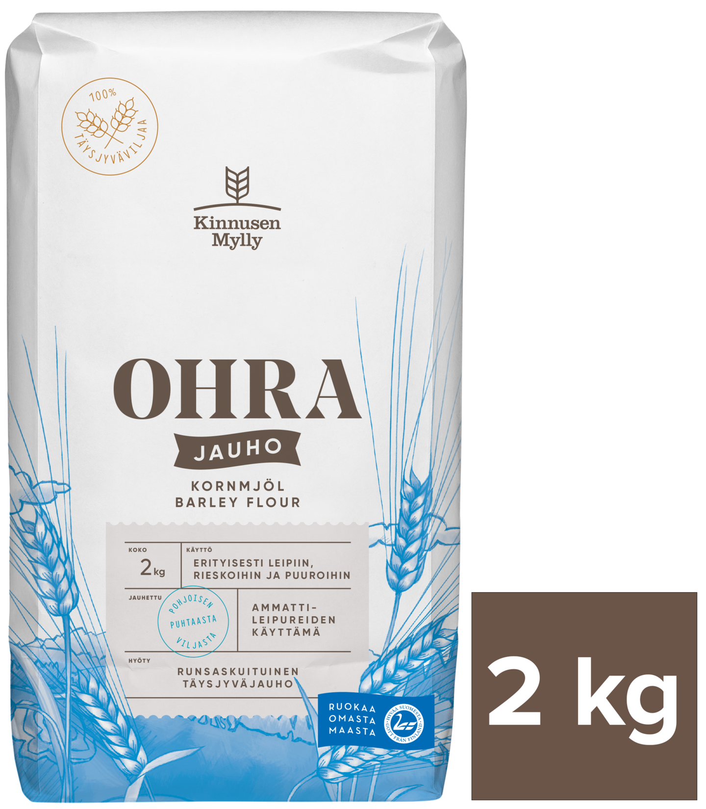 Kinnusen Mylly ohrajauho 2kg