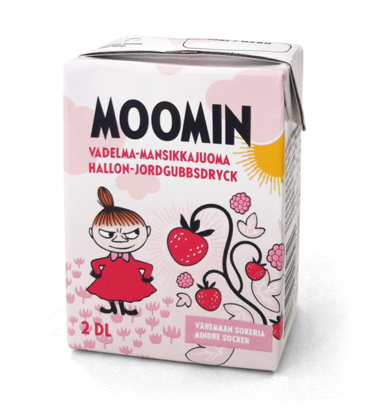 Moomin vadelma-mansikkajuoma 0,2l