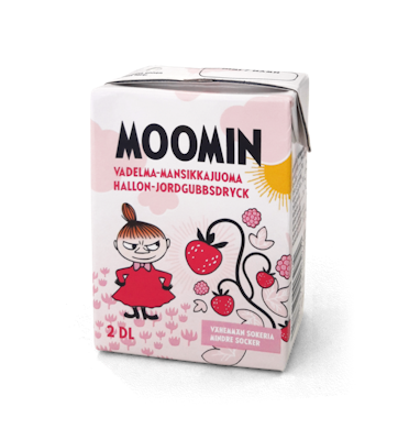 Moomin vadelma-mansikkajuoma 0,2l