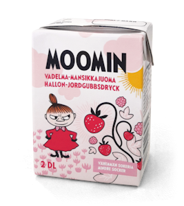 Moomin vadelma-mansikkajuoma 0,2l