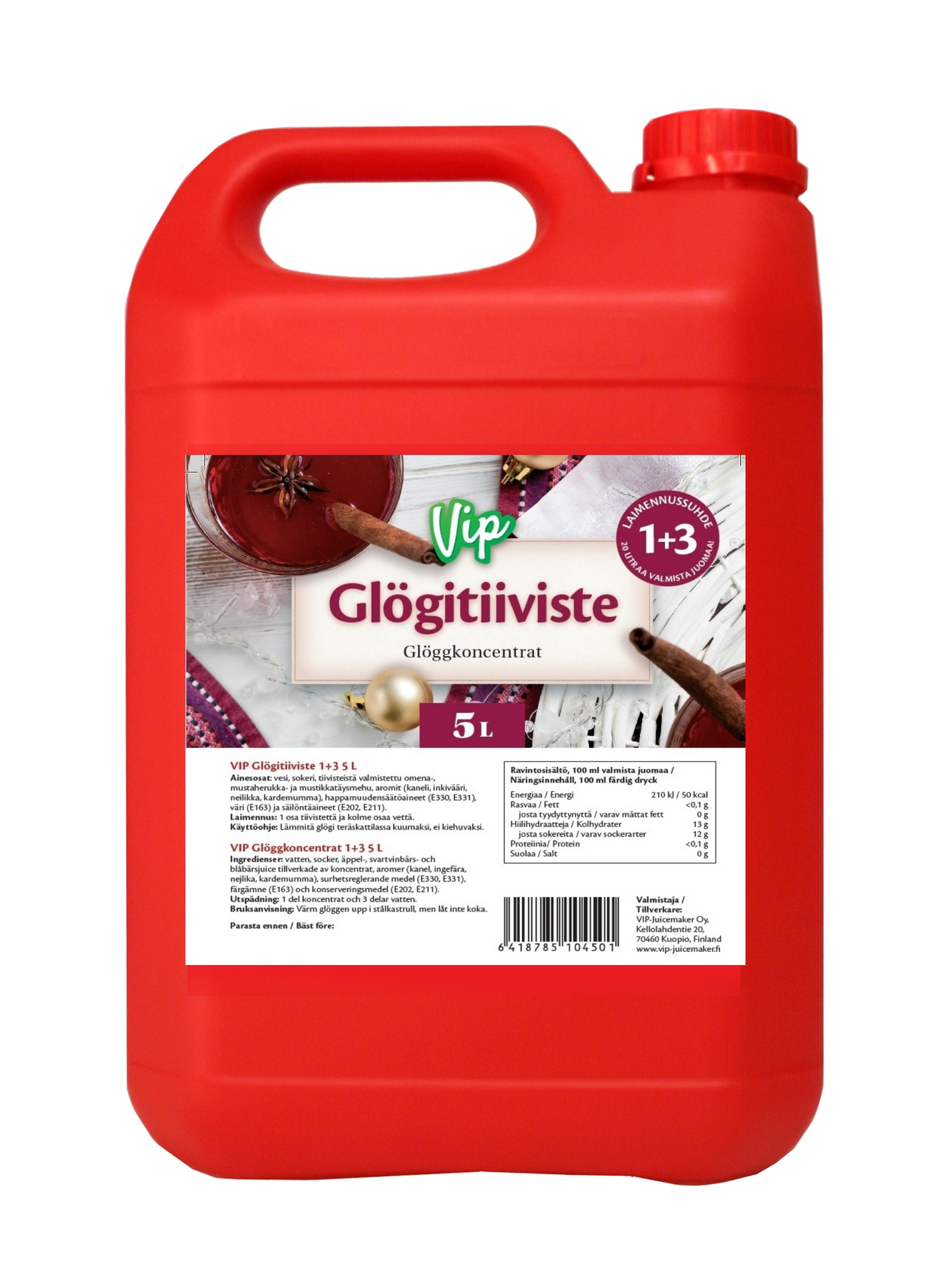 Vip glögitiiviste 5l 1+3