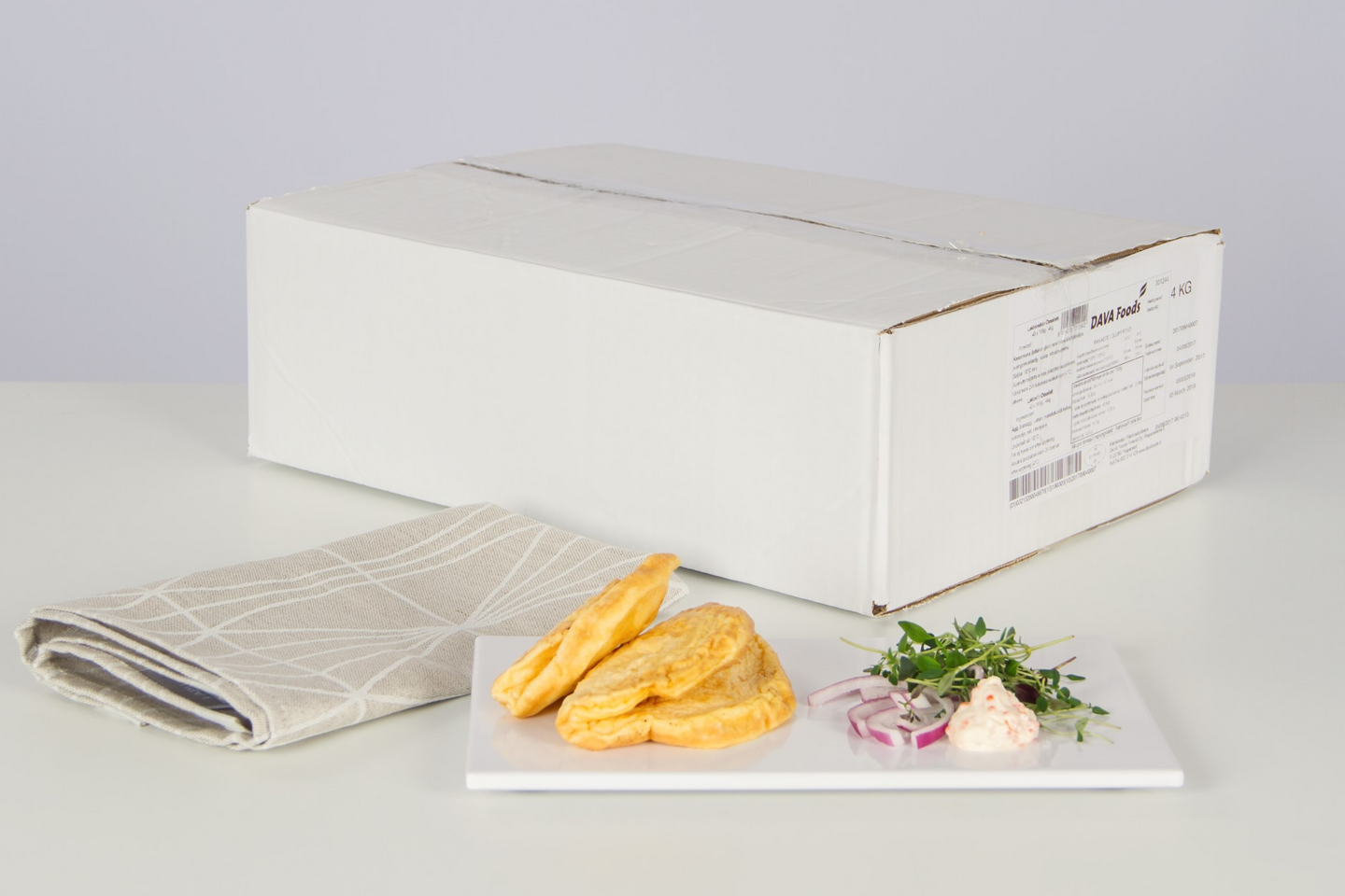 DAVA vapaa laktoositon omeletti 40x100g, 4kg pakaste