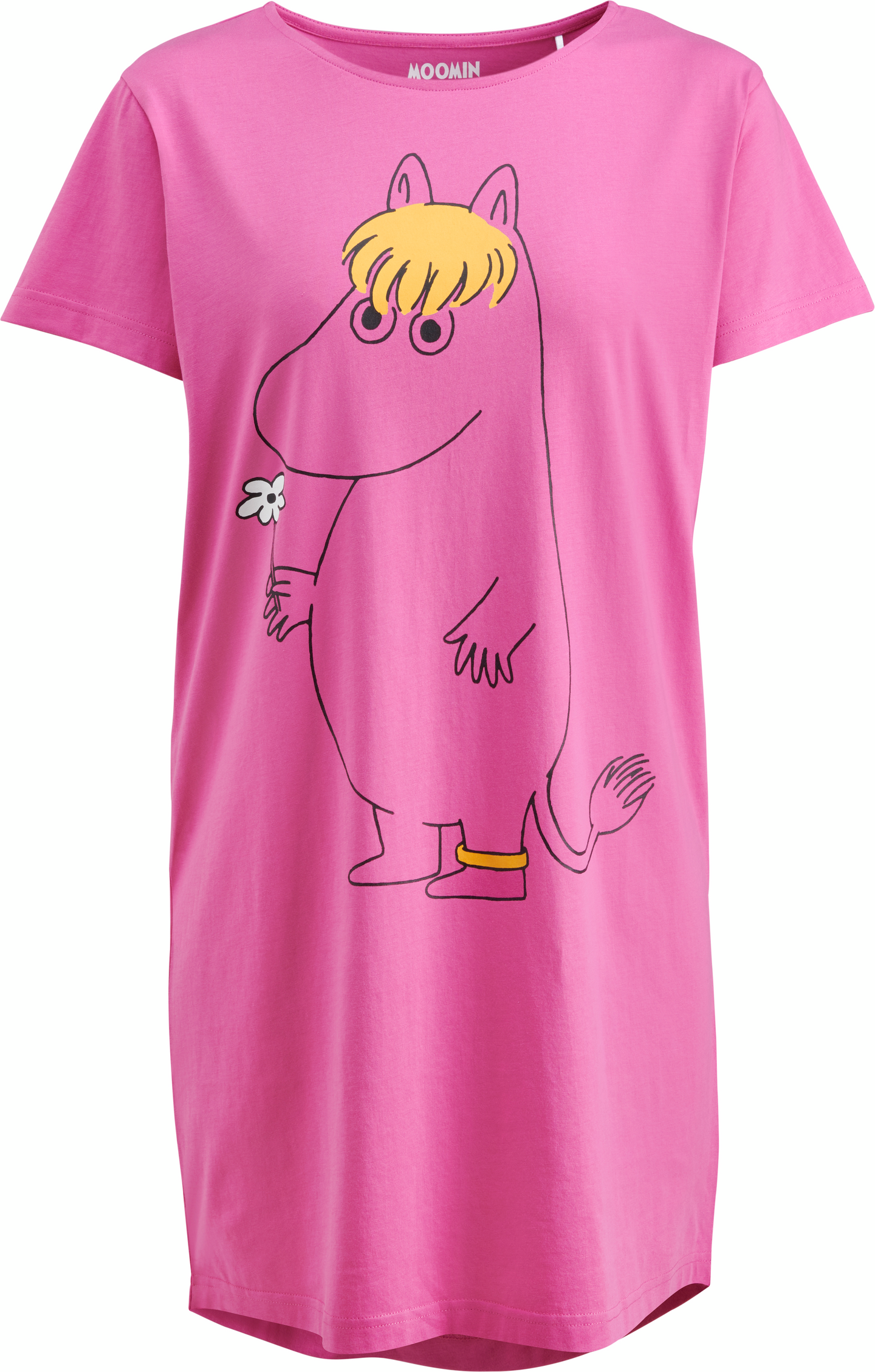 muumi-naisten-lyhyt-y-paita-niiskuneidin-tervehdys-pinkki-k-ruoka
