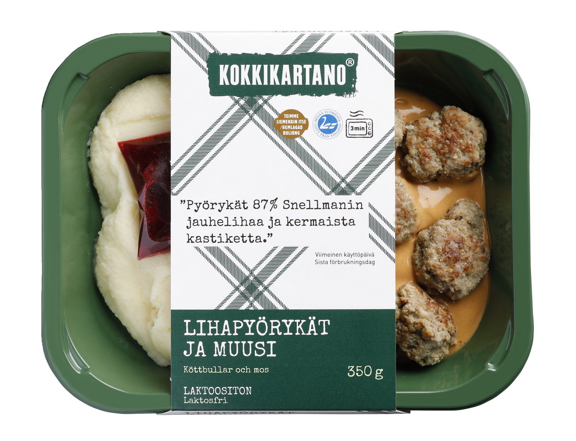 Kokkikartano lihapyörykät ja muusi 350g