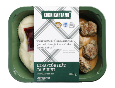 Kokkikartano lihapyörykät ja muusi 350g