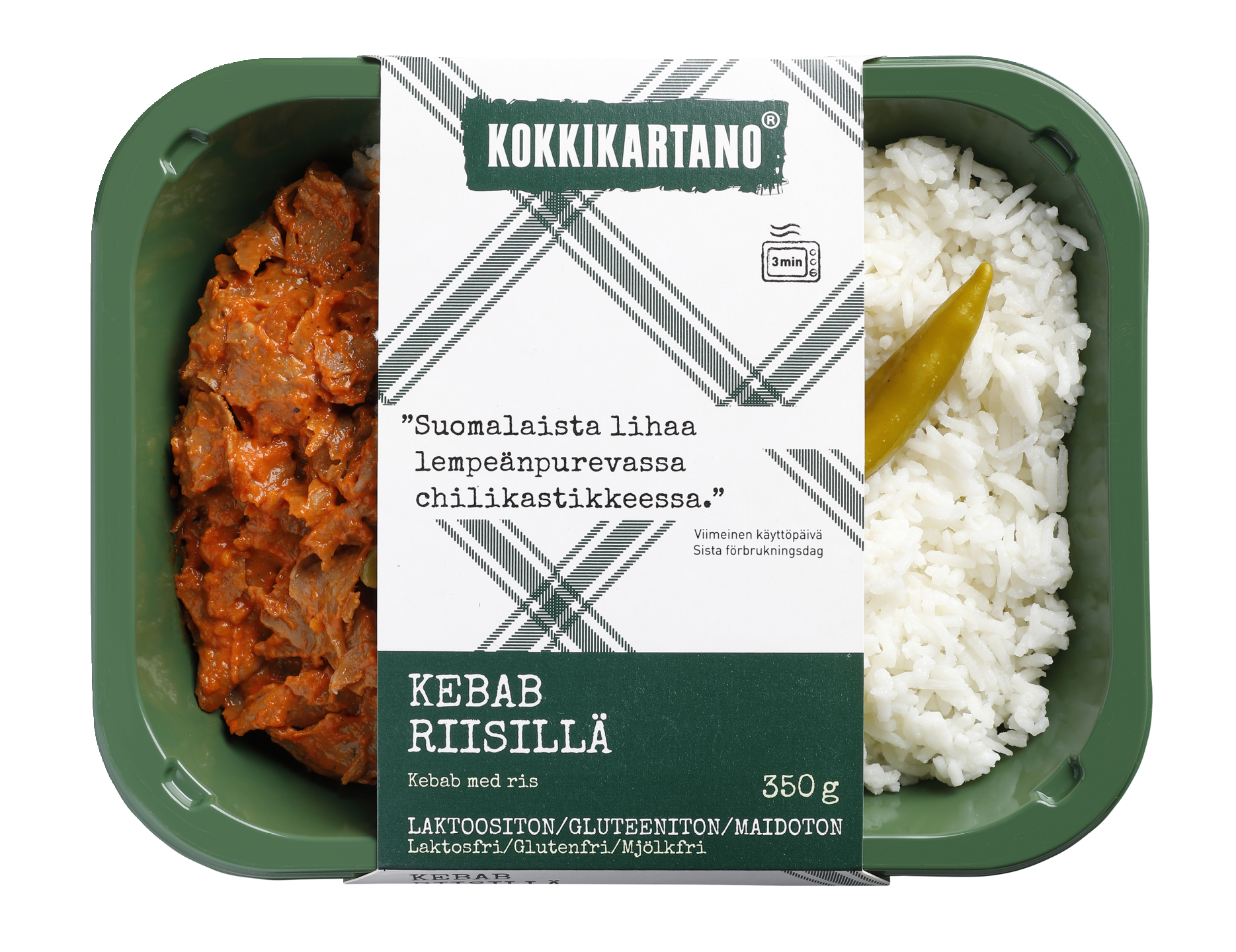 Kokkikartano kebab riisillä 350g