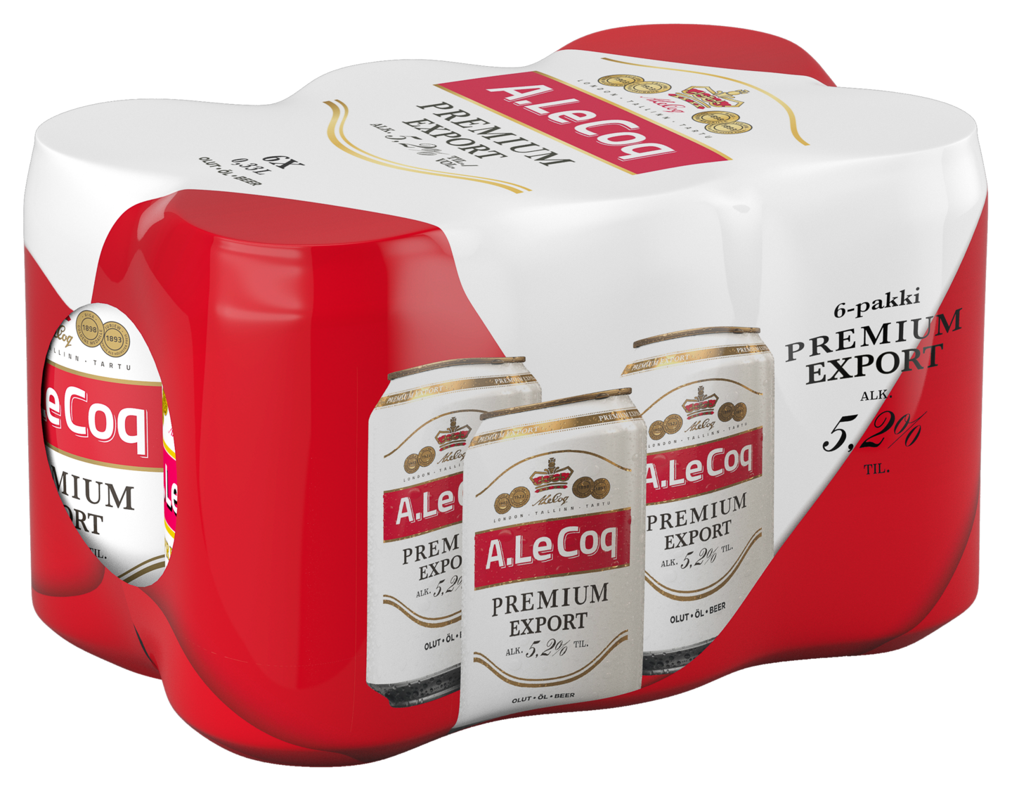 A.Le Coq premium export 5,2% 0,33l 6-pack