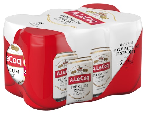 A.Le Coq premium export 5,2% 0,33l 6-pack